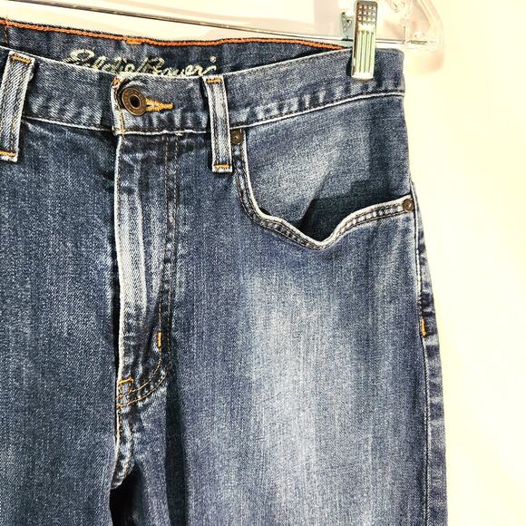 Eddie Bauer Relaxed Fit Straight Leg Jeans Size 32x32 Medium Wash Stretch - Picture 6 of 12